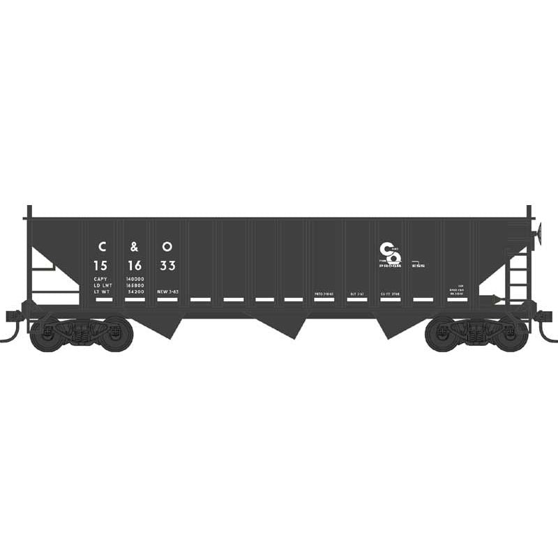 Bowser, HO Scale, #42907, 70-Ton 12-Panel Triple Hopper, Chesapeake & Ohio, #151581