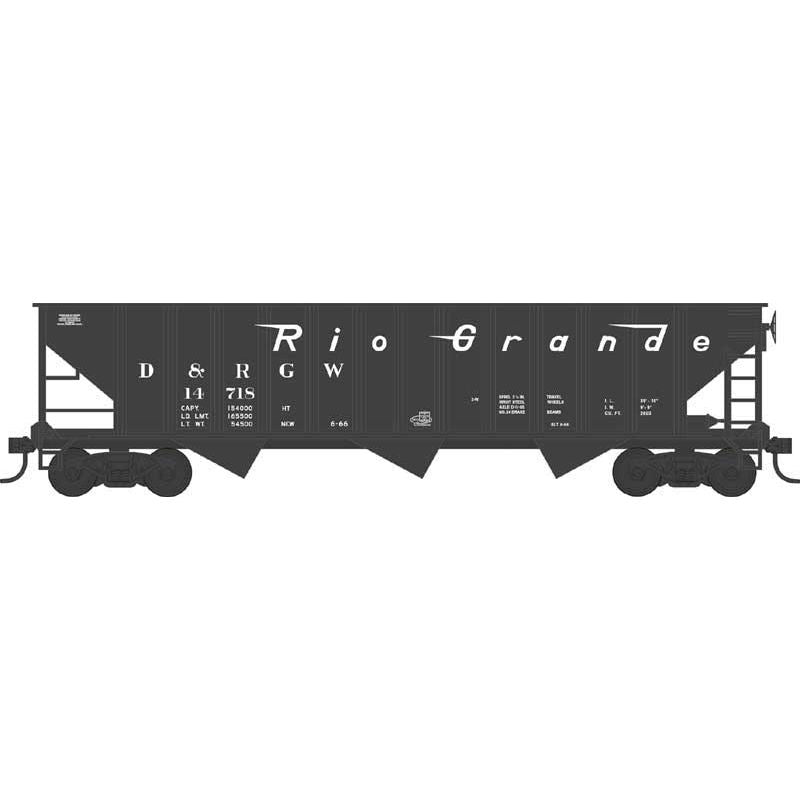 Bowser, HO Scale, #42935, 70-Ton 12-Panel Triple Hopper, D&RG, #14638
