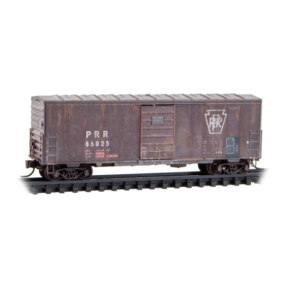 Atlas, 024144620, 40ft Single Door Standard Box Car without Roofwalk Pennsylvania (PRR) #86025 Weathered