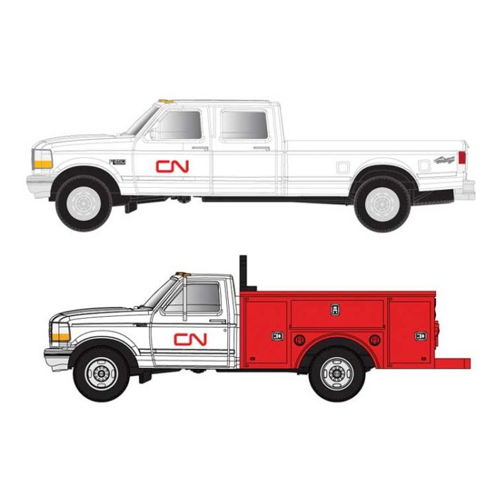 Atlas, N Scale, 60000153, Ford F-250/F-350 Set, Canadian National (2)