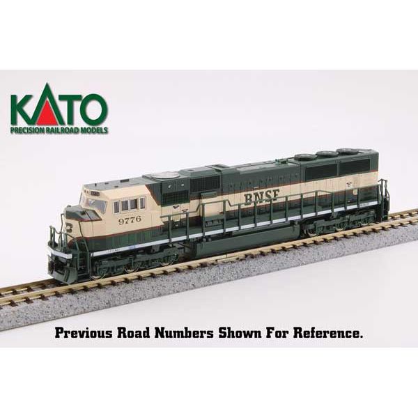 Kato, 176-6312, N Scale, EMD SD70MAC With Cab Headlight, Burlington Northern Santa Fe, #9779, DCC Ready