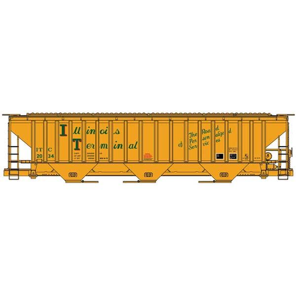 Accurail Inc Pullman-Standard 4750 3-Bay Covered Hopper - Kit