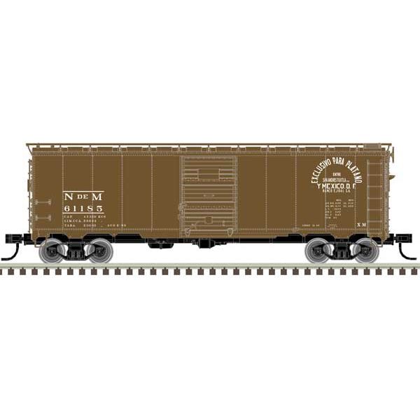 Atlas, 50006100, N Scale, 1932 ARA 40' Steel Boxcar, Nacionales de Mexico, #61157