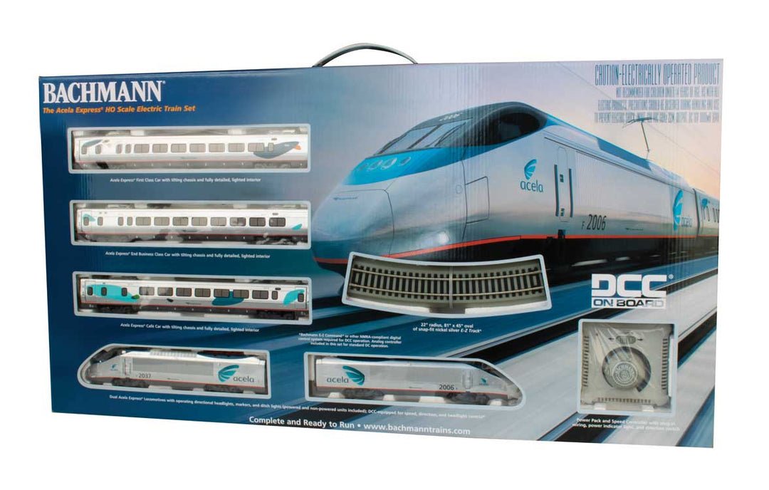Bachmann, 01205, HO Scale, Amtrak Acela Train Set -DCC Installed (Older Amtrak Paint Version)