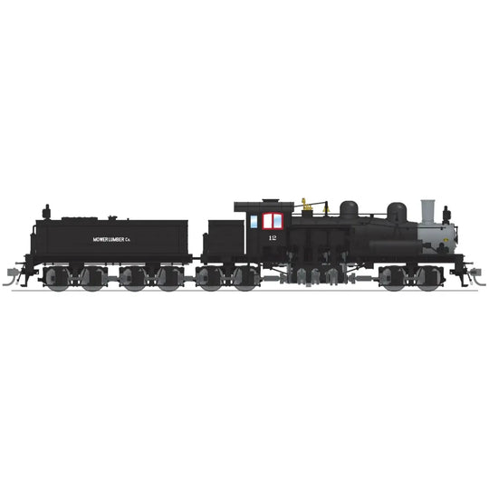 Broadway Limited Imports, 7822, HO Scale, Class D 4-Truck Shay, Mower Lumber Company, #12, Paragon4 Sound/DC/DCC, Smoke