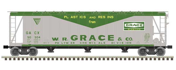 Atlas, N Scale, 50006344, General American 3500 Dry-Flo 3-Bay Covered Hopper, WR Grace GACX, #50234