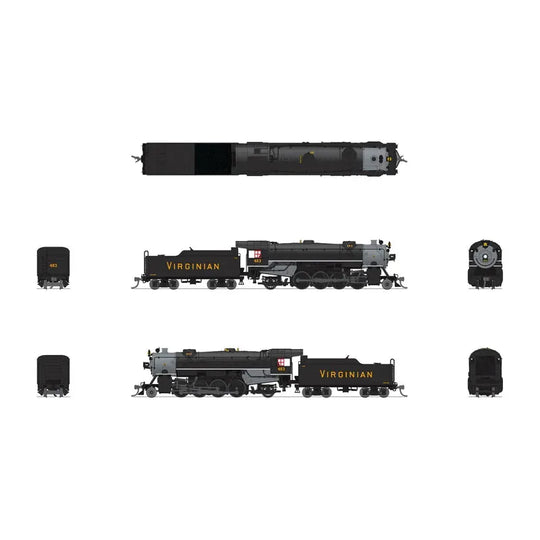 Broadway Limited Imports, 7840, N Scale, USRA Heavy Mikado, Virginian , #463