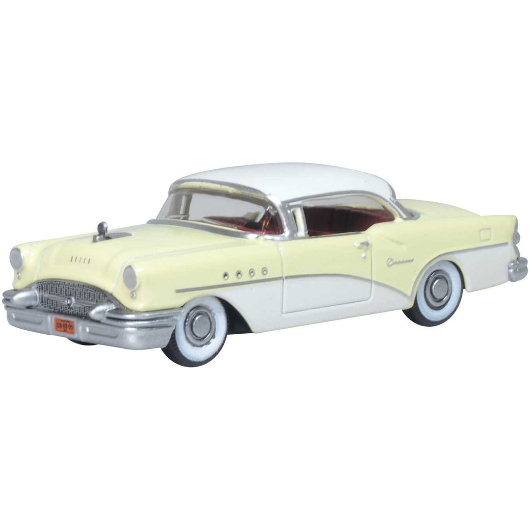 Oxford Diecast, 87BC55008,  HO Scale, 1955 Buick Century - Dover White, Condor Yellow