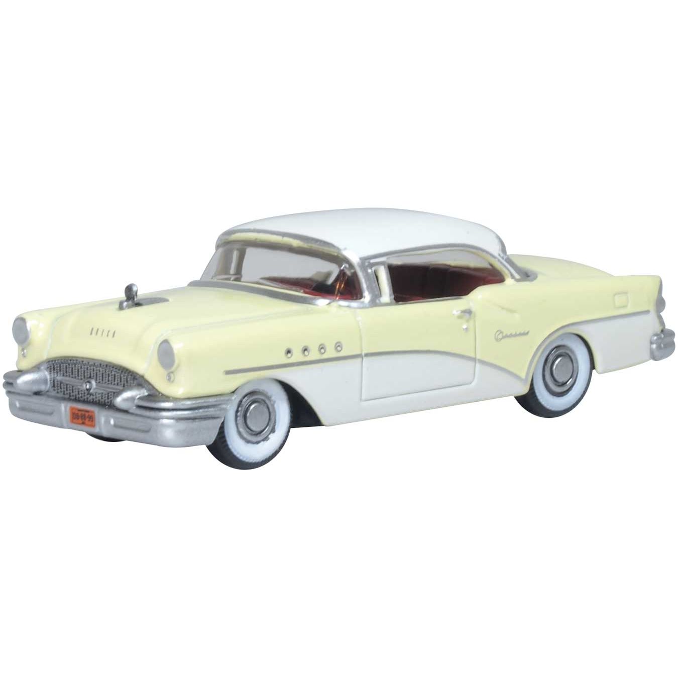 Oxford Diecast, 87BC55008,  HO Scale, 1955 Buick Century - Dover White, Condor Yellow