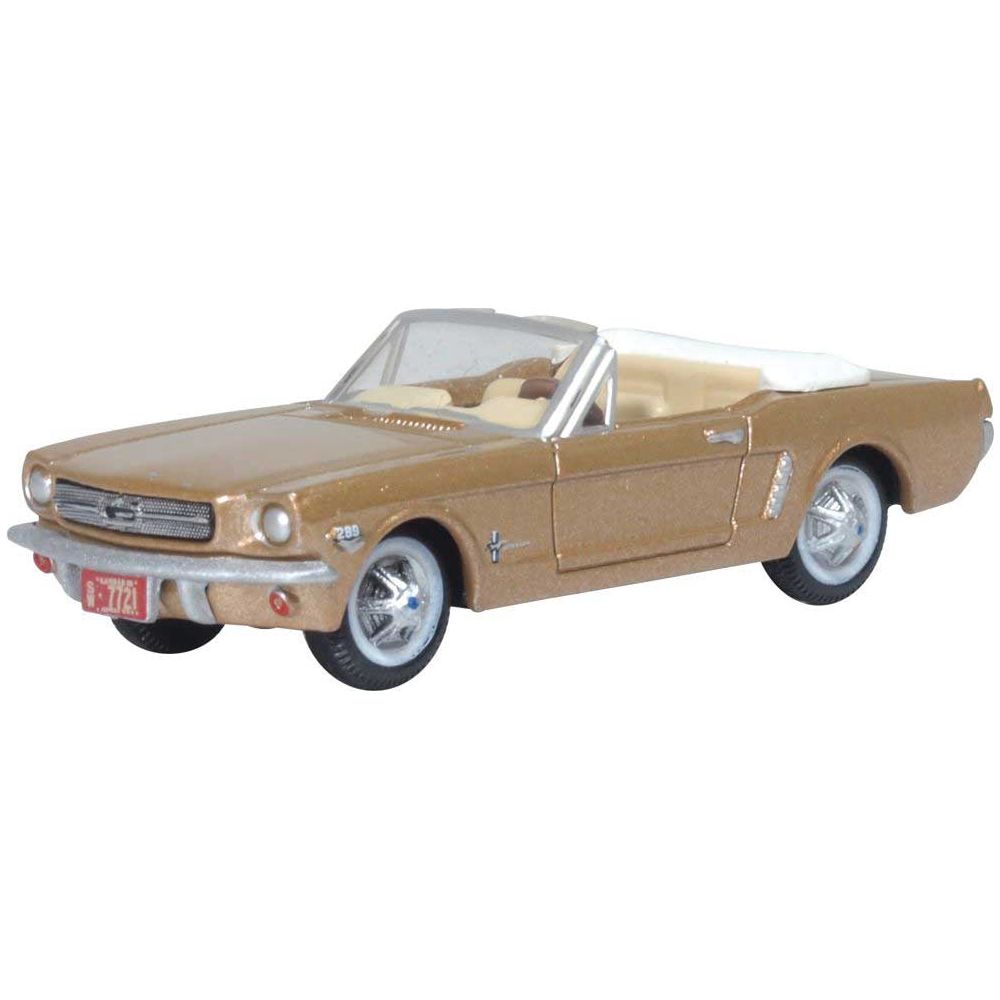 Oxford Diecast, 87MU65007, HO Scale, 1965 Ford Mustang, Top Down, Prairie Bronze