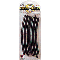 Bachmann 44403 HO Scale, Steel Alloy 22 Radius Curve E-Z Track Sections (Pack of 4)