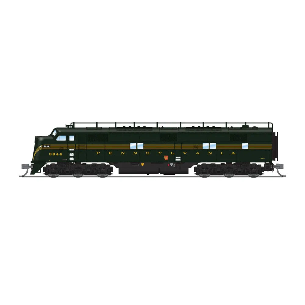 Broadway Limited, 8772, N Scale, EMD E7A/Unpowered B Set w/Sound & DCC - Paragon4(TM) -- Pennsylvania Railroad #5844A, 5844B (5-Stripe, Brunswick Green, yellow)