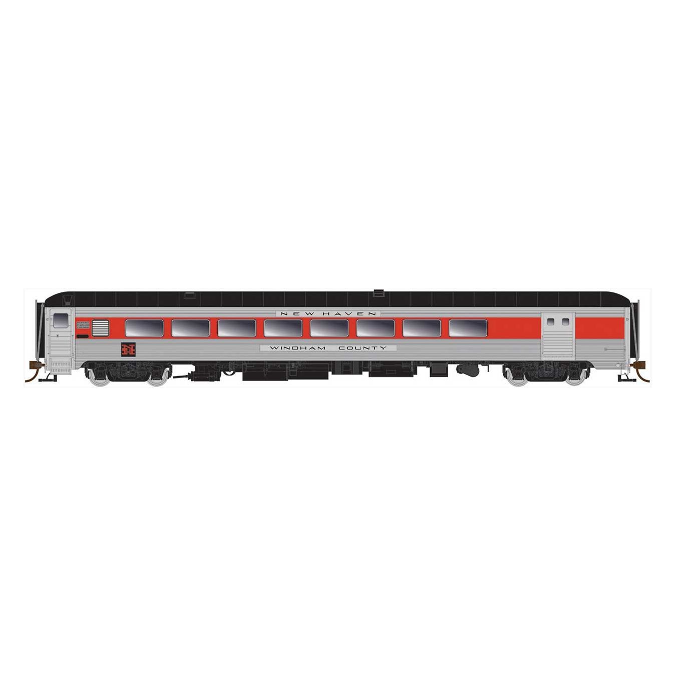 Rapido, HO Scale, 134017, PS County Car With Baggage Door, New Haven (McGinnis) "Windham County", #203