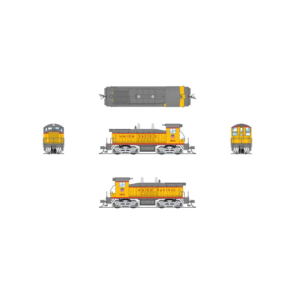 Broadway Limited, 9351, N Scale, SW7, Union Pacific, #1821, Paragon4 Sound/DC/DCC