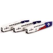Athearn, ATH25939, HO Scale, Bombardier Coach Car Set, TRE, 3 Car Set Grade C-8 USED