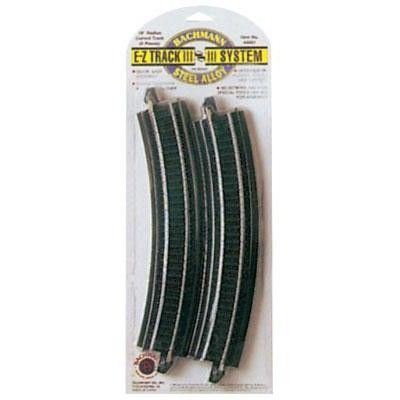 Bachmann, 44401, HO Scale, Steel Alloy 18 Radius Curve E-Z Track Sections (Pack of 4)