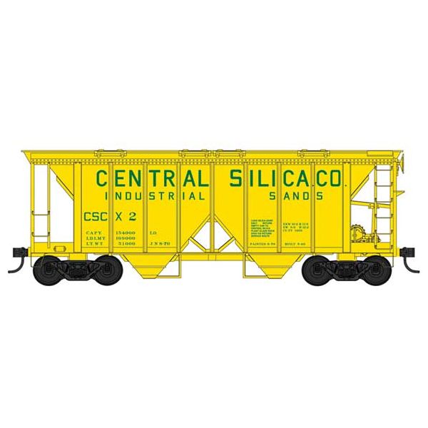 Bowser, HO Scale, 42744, 70-Ton 2-Bay Covered Hopper, Central Silica, #2