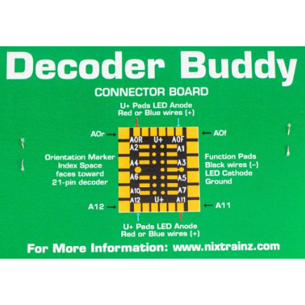 Nixtrainz, NTZ5, HO Scale, Decoder Buddy Motherboard for 21 Pin Decoder, Version 5