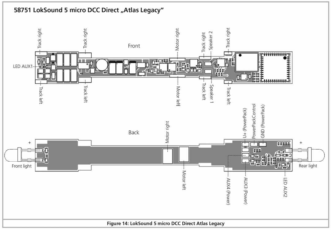 ESU, 58751, N Scale, LokSound 5 Micro DCC Direct Atlas Legacy Sound Decoder, "Blank Decoder"