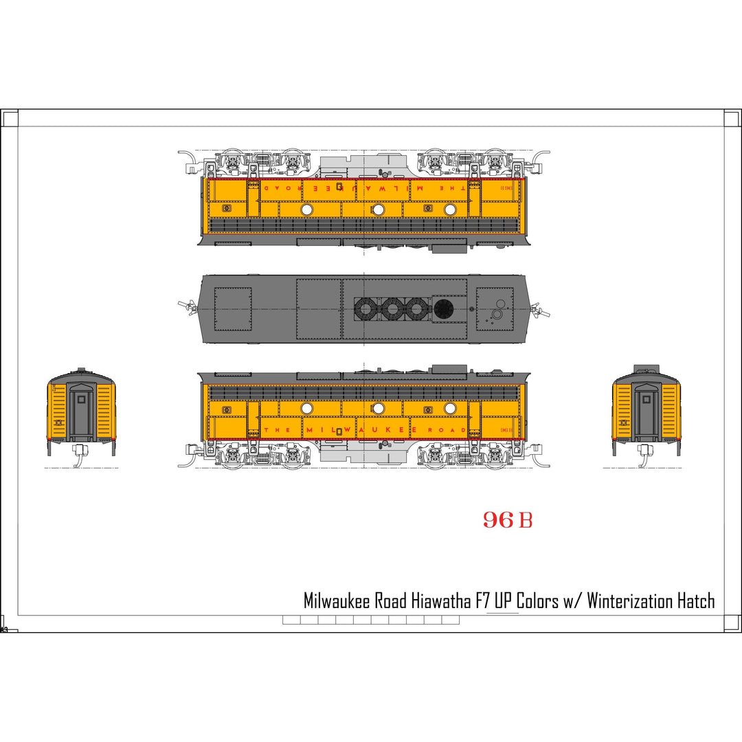 Kato, 106-0432, N Scale, FP7A & FP7B, Milwaukee Road, 96A/96B, Post 1955 Scheme, DCC Ready