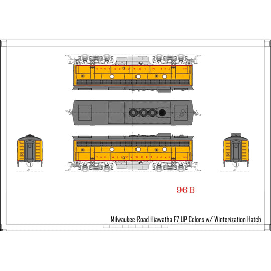 Kato, 106-0432, N Scale, FP7A & FP7B, Milwaukee Road, 96A/96B, Post 1955 Scheme, DCC Ready