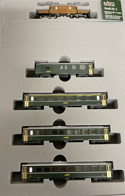 Kato, 10-1987, N Scale, GE6/6-I<Rhaethian Crocodile> Plus 5 Car Set, Standard DC
