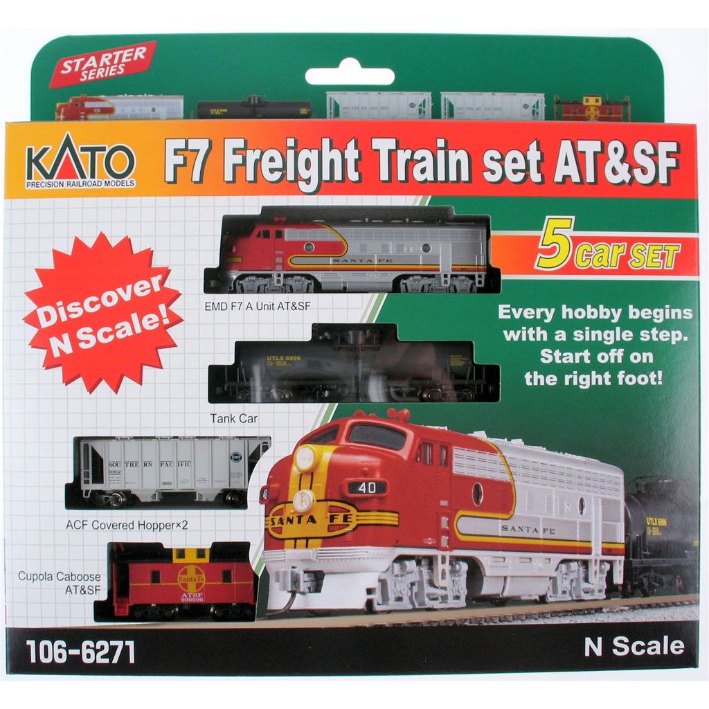 Kato, 106-6271, N Scale, F-7 Freight Train Set, Santa Fe, DCC Ready