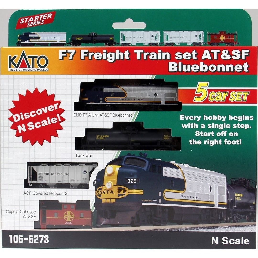 Kato, 106-6273, N Scale, F-7 Freight Train Set, Santa Fe, DCC Ready