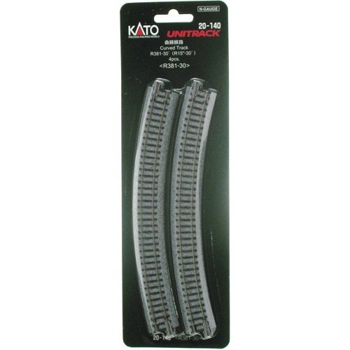 Kato, N Scale, 20140, Unitrack 15" Radius Curve 30-Degree (4)