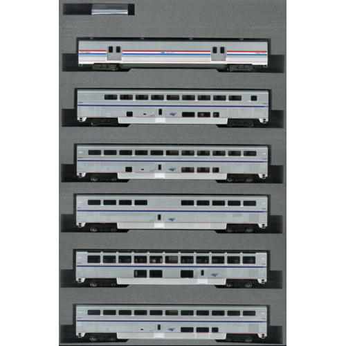 Kato, N Scale, 10-1789-1, Amtrak, Superliner Phase VI 6-Unit Bookcase Set, Lighted