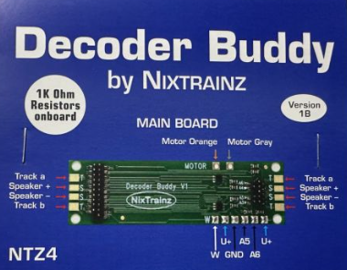 Nixtrainz, NTZ1, HO Scale, Decoder Buddy Motherboard for 21 Pin Decoder, Version 1 (Original)