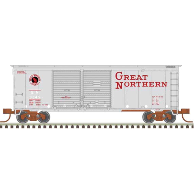 Atlas, N Scale, 50006203 40' Double-Door Boxcar, Great Northern #3249, 3336, 3345