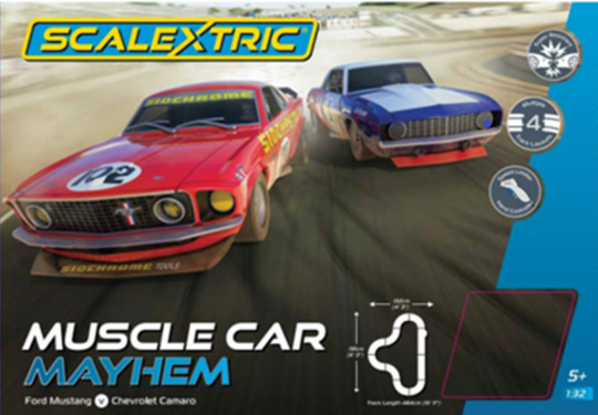 Scalextric, C1449T, Muscle Car Mayhem, 1:32