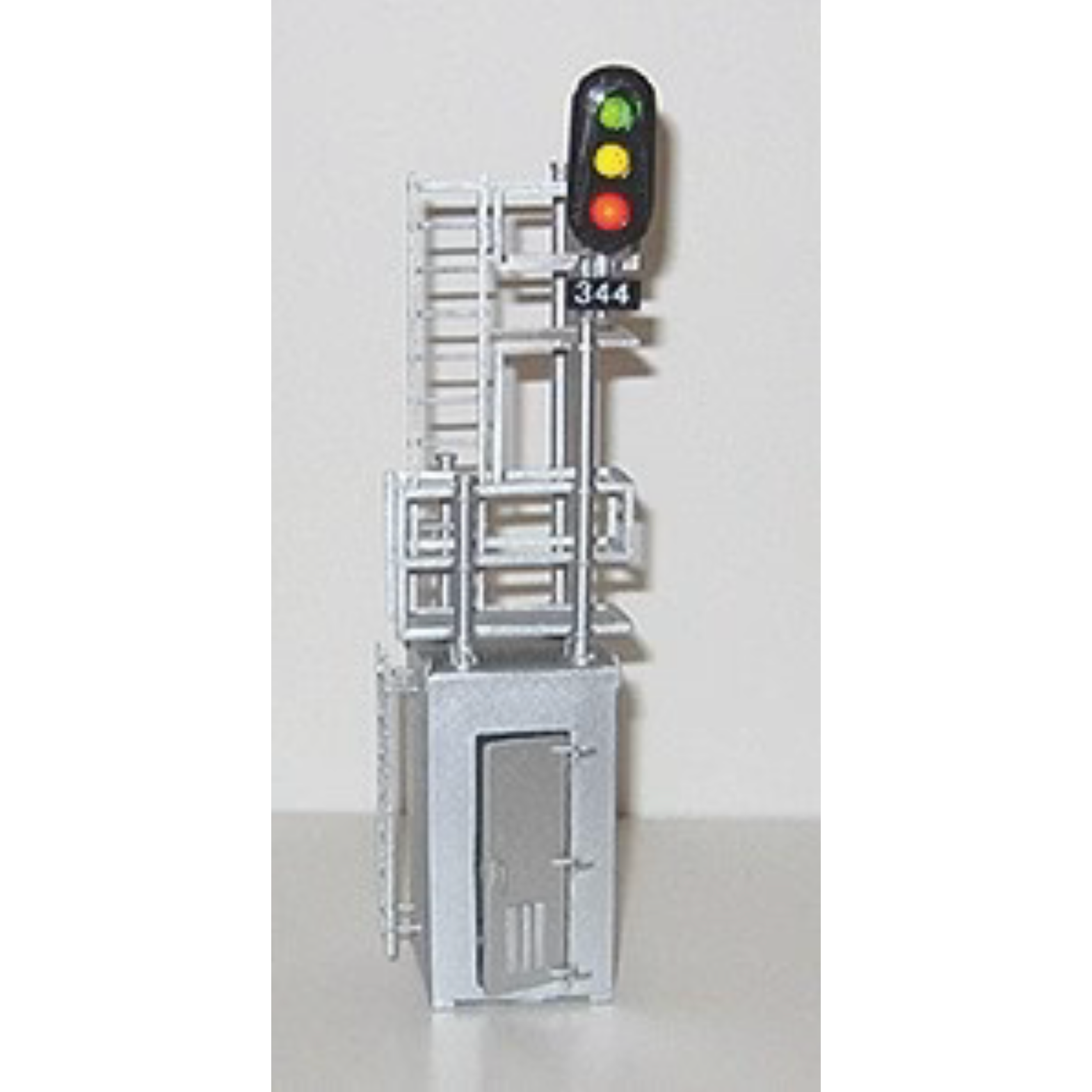 NJ International, HO Scale, #1071, Signal House/Mast Combination -- With 3-Lite Head & Opening Doors 1 Pair