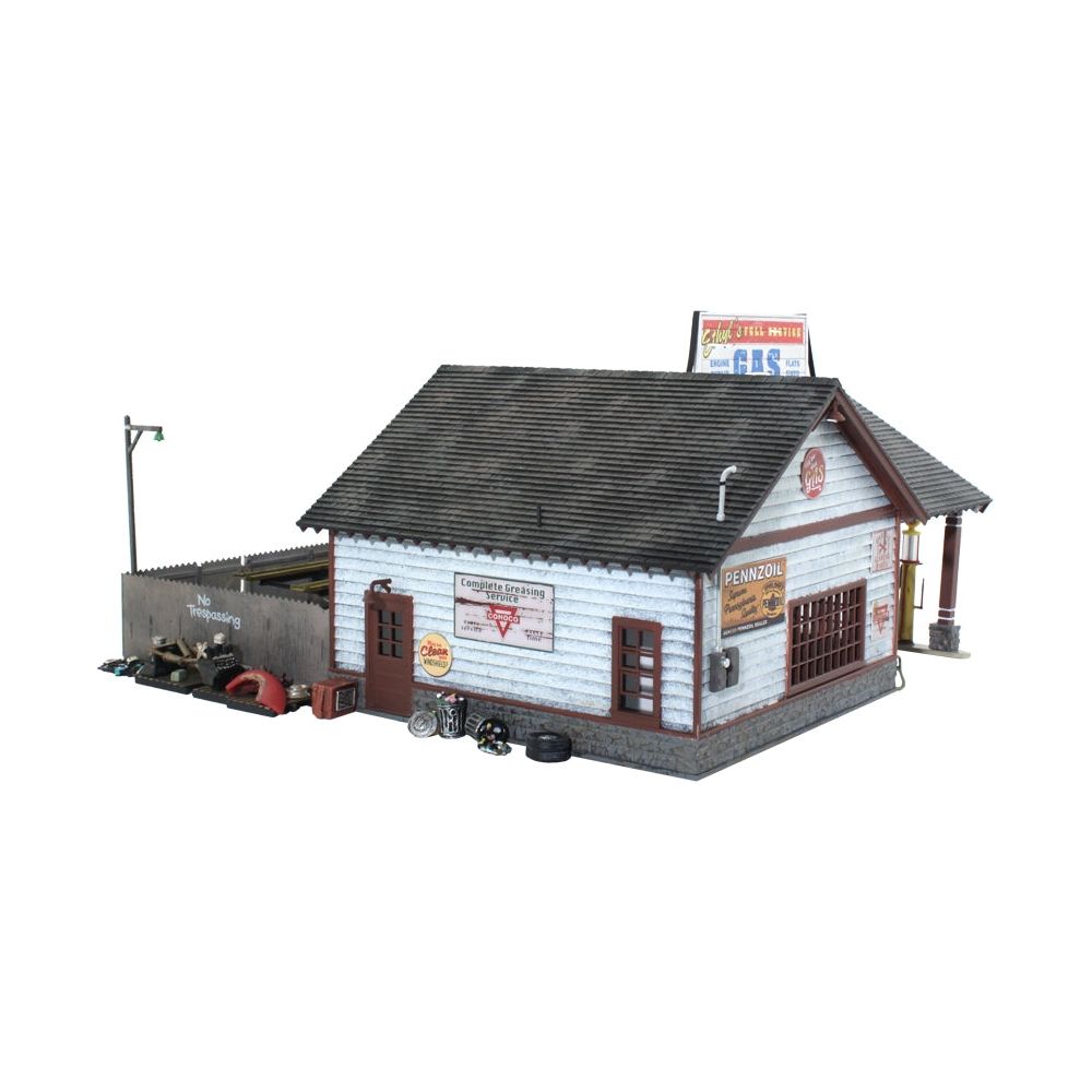 Woodland Scenics, N Scale, BR4935, Built and Ready, Ethyl's Gas and Service, (Interior Lighted)