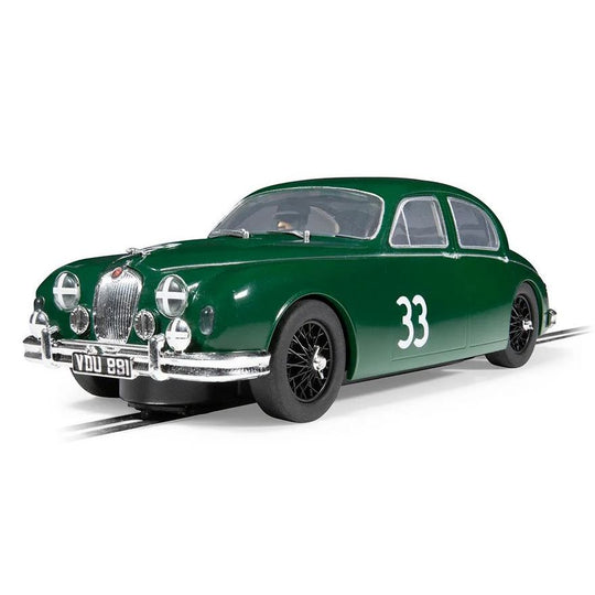 Scalextric, C4506, Jaguar Mk I - Mike Hawthorn, DPR, 1/32 Scale w/Lights