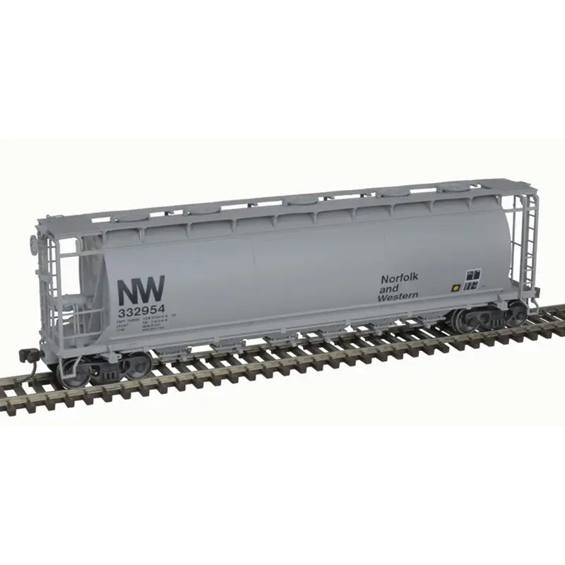 Atlas MasterLine, HO  Scale, 20007192, 6-Bay Cylindrical Hopper, Norfolk & Western, #332964