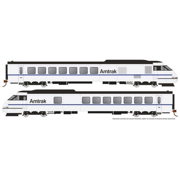 Rapido, HO, 25006, RTL Turboliner Set, Amtrak, (X2000 Demonstrator)