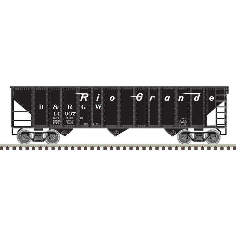 Atlas Trainman, N  Scale, 50005866, 90-Ton Hopper, Rio Grande, #14907