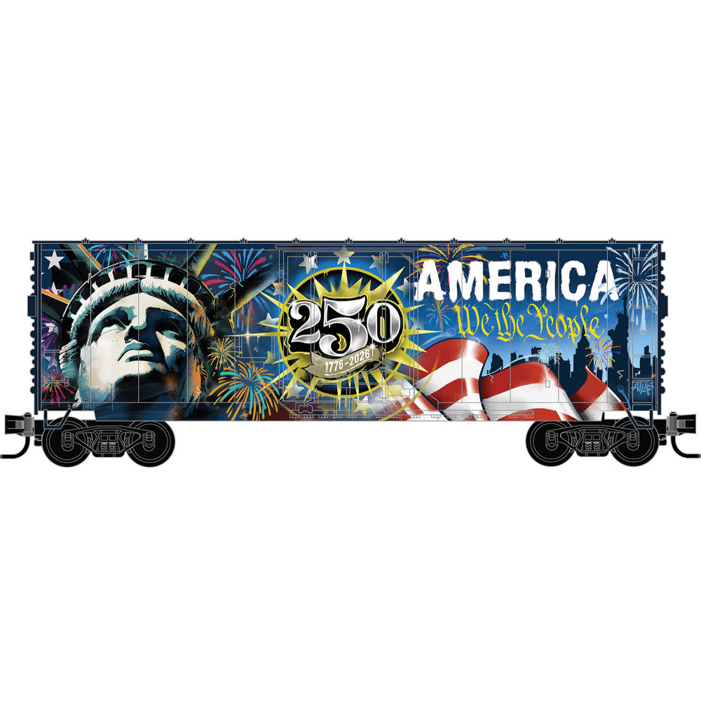 Atlas, 3100-10004, 40ft Plug Door Boxcar Box Car with Roofwalk . Liberty 250, Kit
