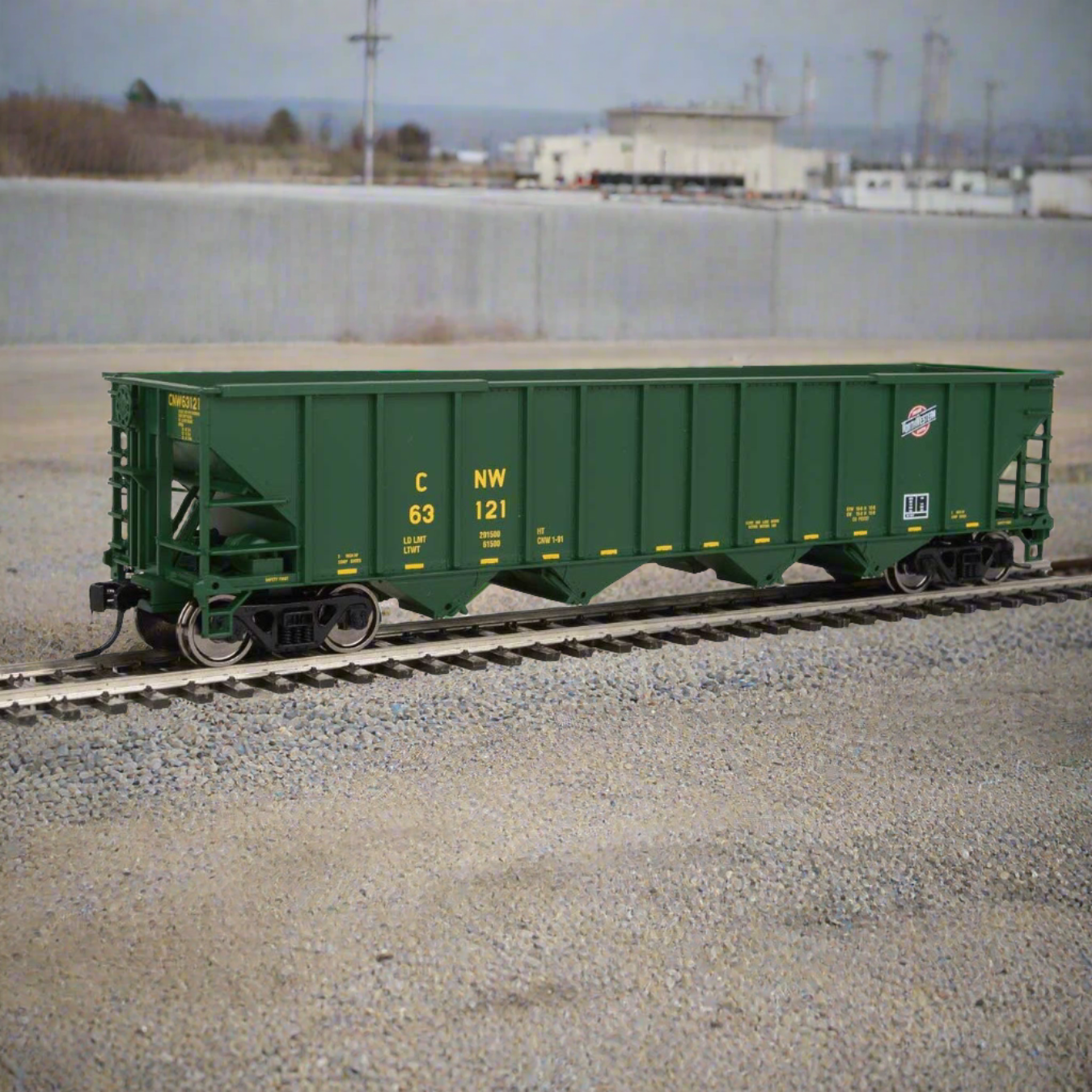 Walthers Mainline, HO Scale, 910-1979, 50' 100-Ton 4-Bay Hopper, Chicago & North Western, #63121