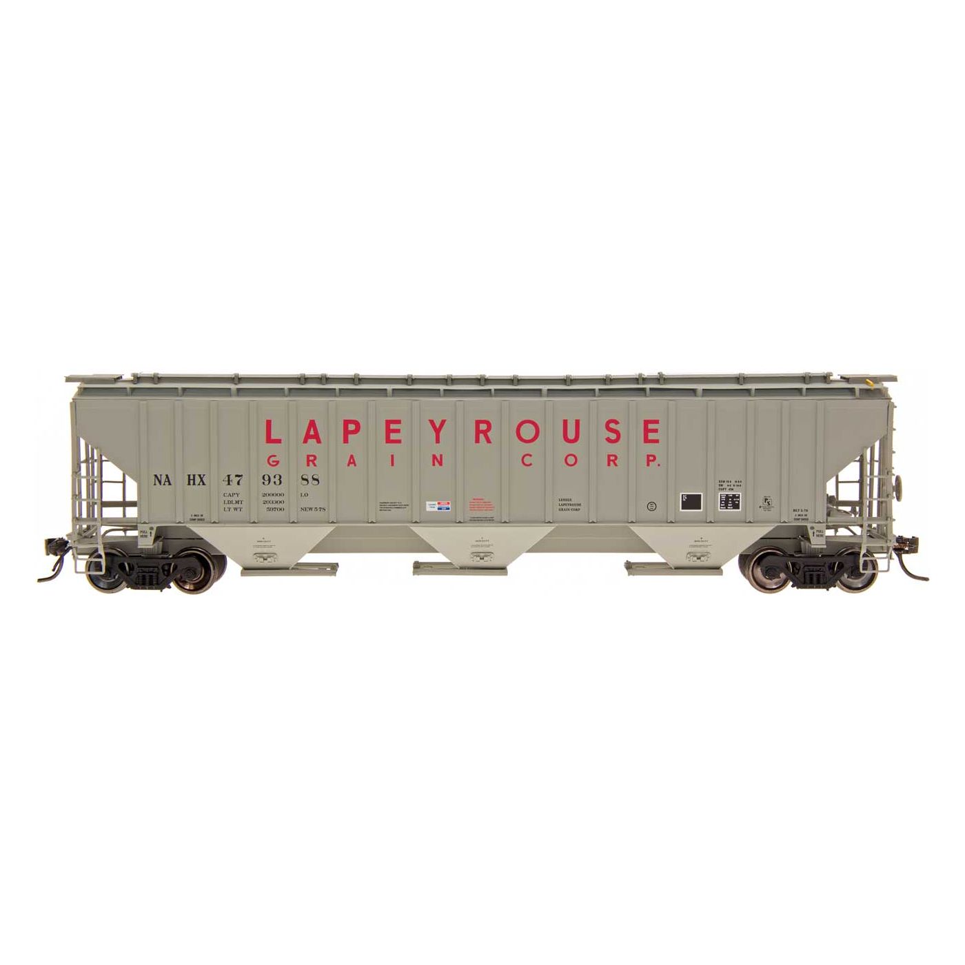 InterMountain, 65293-03, N Scale, 4750 Cu Ft. 3-Bay Hopper, Lapeyrouse Grain Corp, #479078