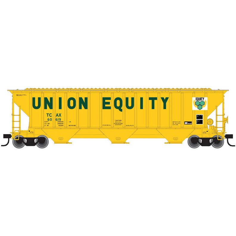 Atlas Trainman, 20 005 470, HO Scale, Thrall 4740 Covered Hopper, Asbury Graphite UTCX, #60610