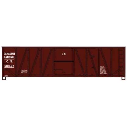 Accurail HO 4121, 40' Single-Sheathed Wood Boxcar with Wood Doors and Wood Ends - Kit, Canadian National, #501587