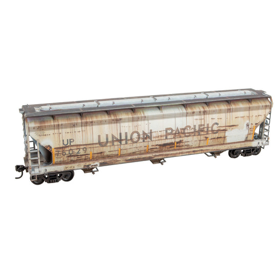 Micro-Trains, 2000-003, HO Scale, AFC 3-Bay Covered Hopper, Union Pacific, #76029, Weathered KIT
