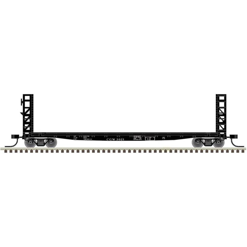 Atlas Master Line, N Scale, 50005796, 48' GSI Bulkhead Flat Car, Chicago Great Western, #3024