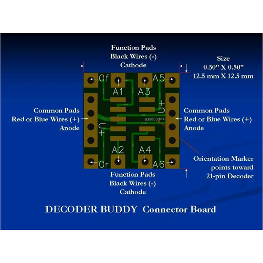 Nixtrainz, NTZ1, HO Scale, Decoder Buddy Motherboard for 21 Pin Decoder, Version 1 (Original)