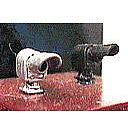 NJ International, HO Scale, #1291, Starter Dwarf Signals, Black w/red LED, 2 Pack