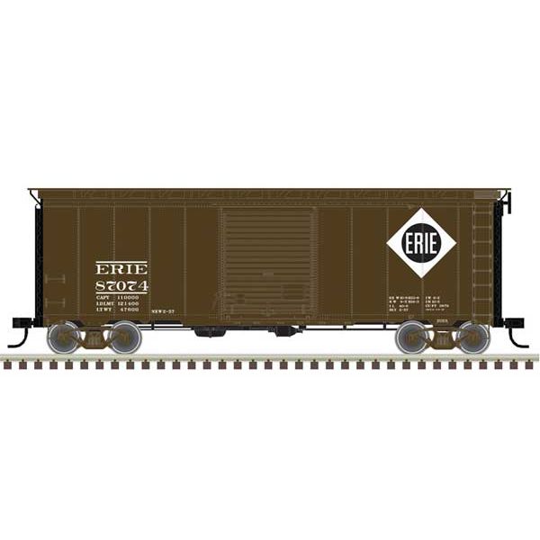 Atlas, 20006818, HO Scale, 40' Postwar Boxcar, Erie, #87074