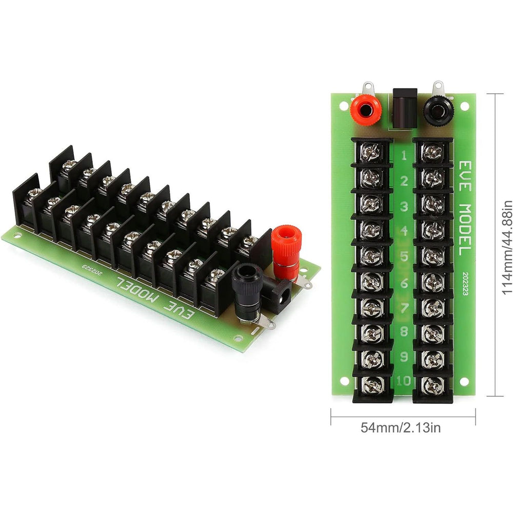 Evemodel,PCB005 1X Power Distribution Board 3 Inputs 2 x 10 Outputs for DC AC Voltage